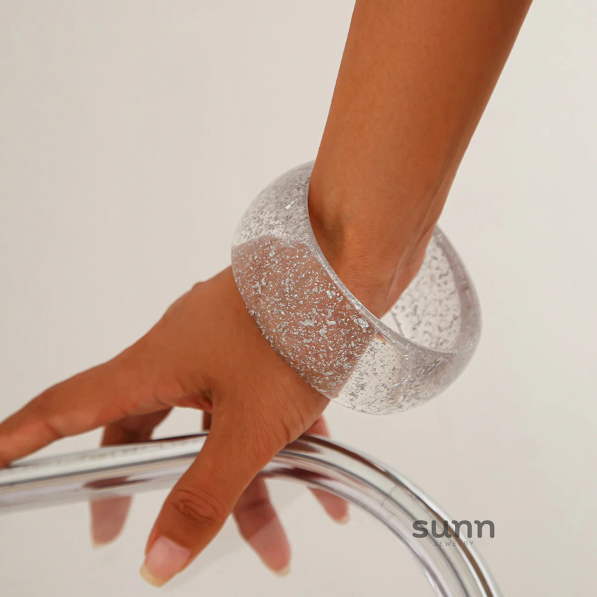 Jaidyn Swirl Acrylic Cuff Bracelet
