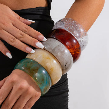 Jaidyn Swirl Acrylic Cuff Bracelet