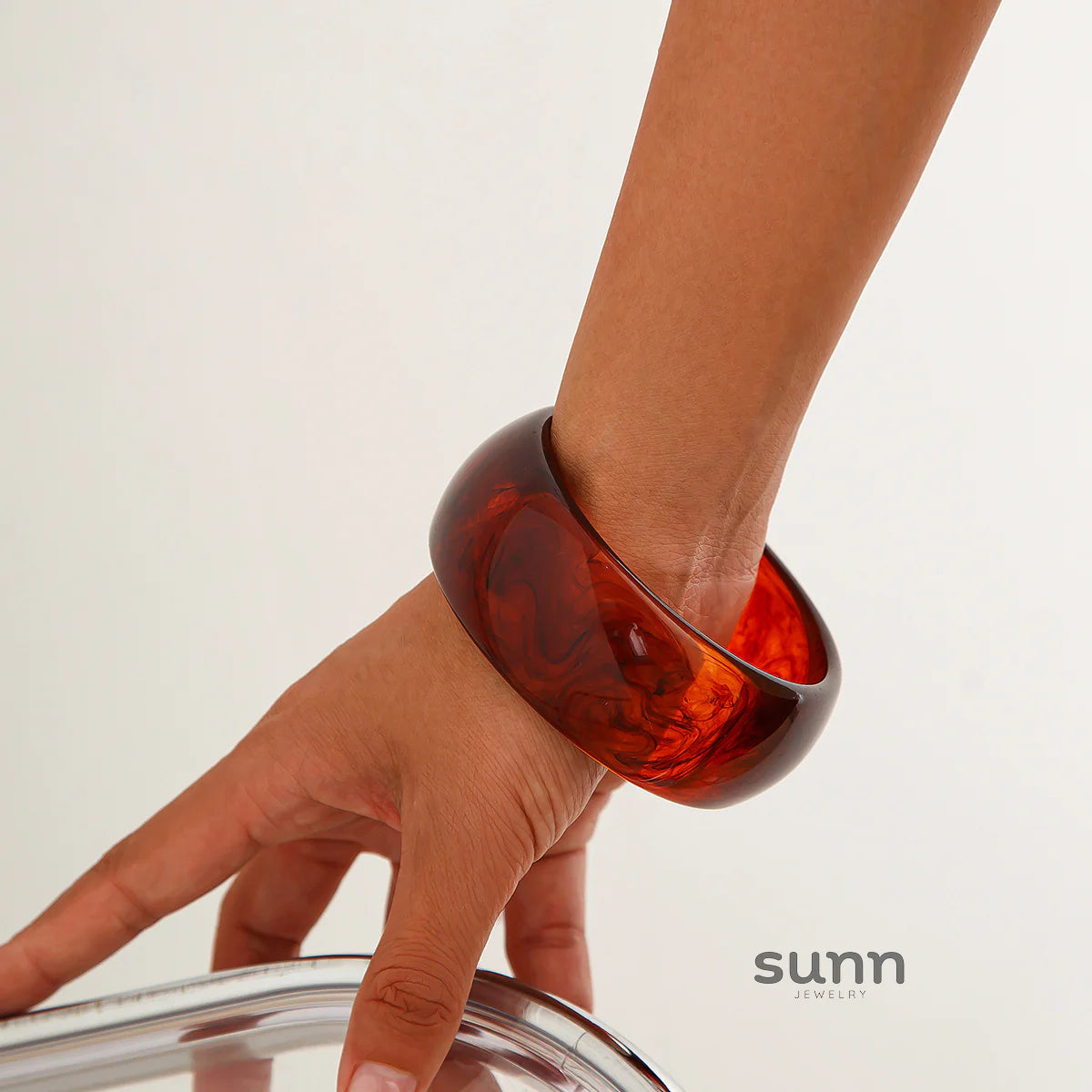 Jaidyn Swirl Acrylic Cuff Bracelet