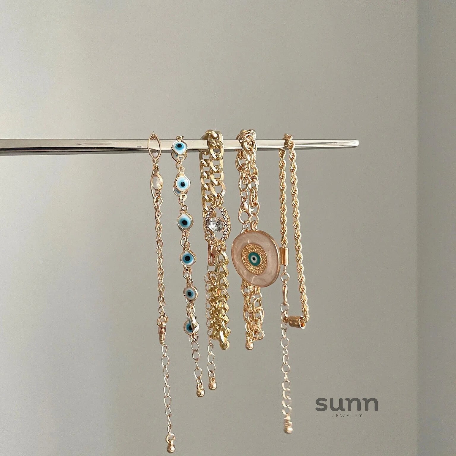 Jaimee Beaded Evil Eye Bracelet Set