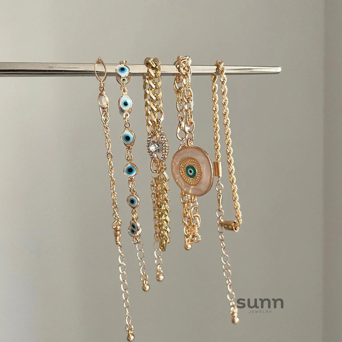 Jaimee Beaded Evil Eye Bracelet Set