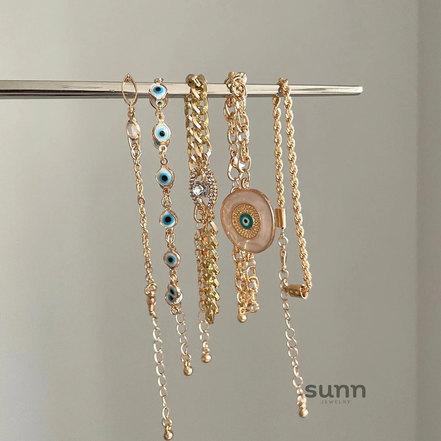 Jaimee Beaded Evil Eye Bracelet Set