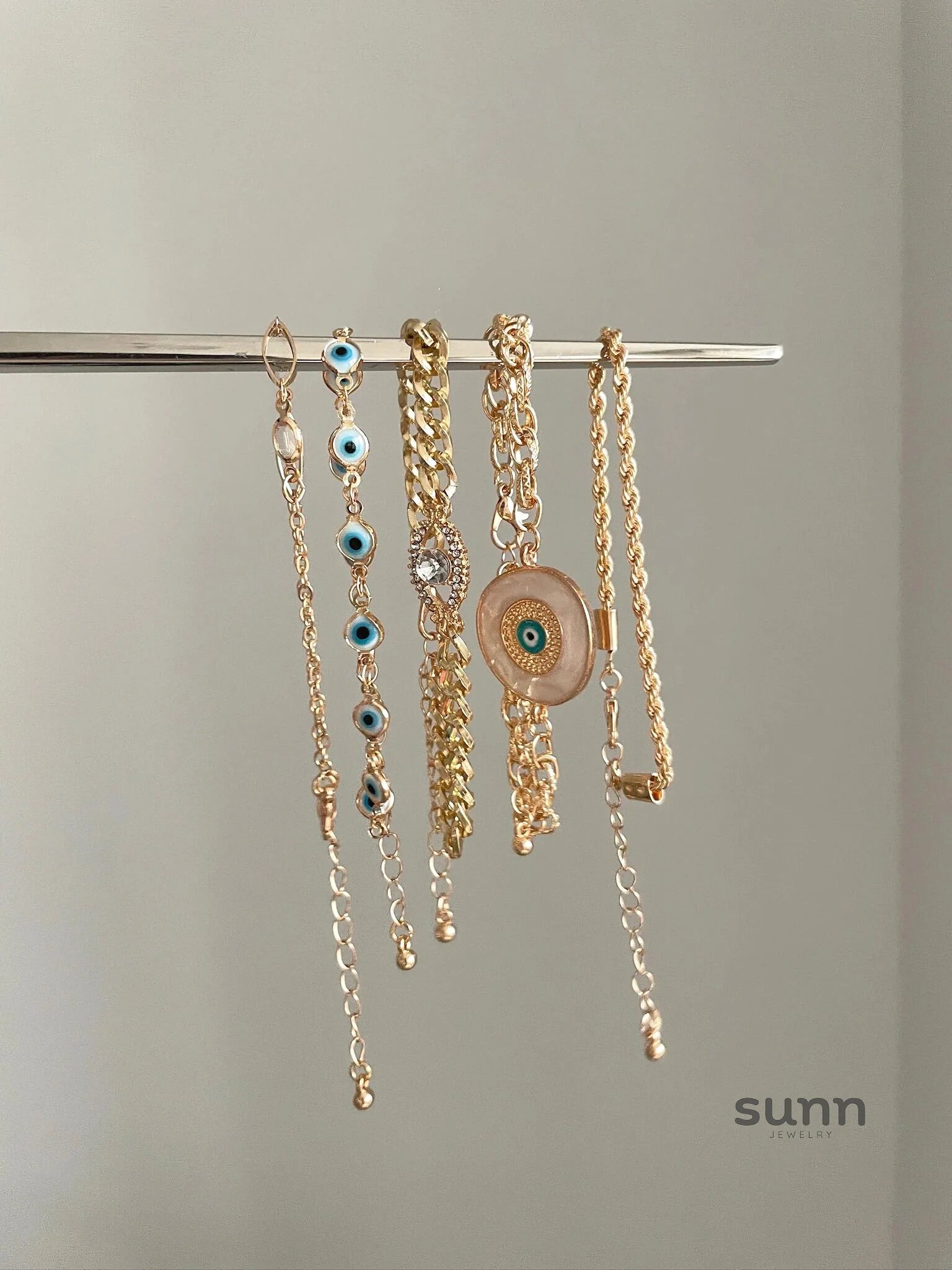 Jaimee Beaded Evil Eye Bracelet Set
