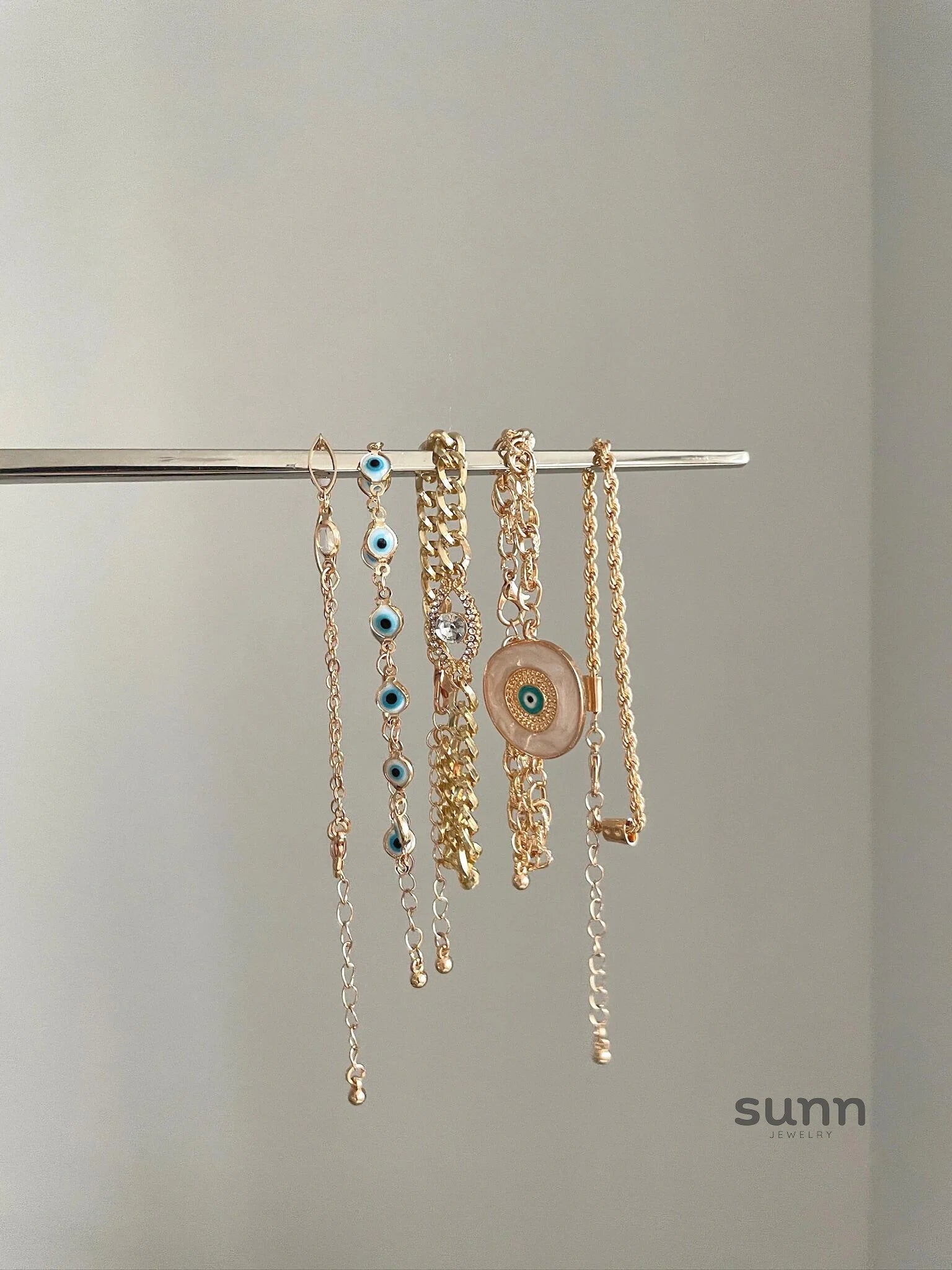 Jaimee Beaded Evil Eye Bracelet Set