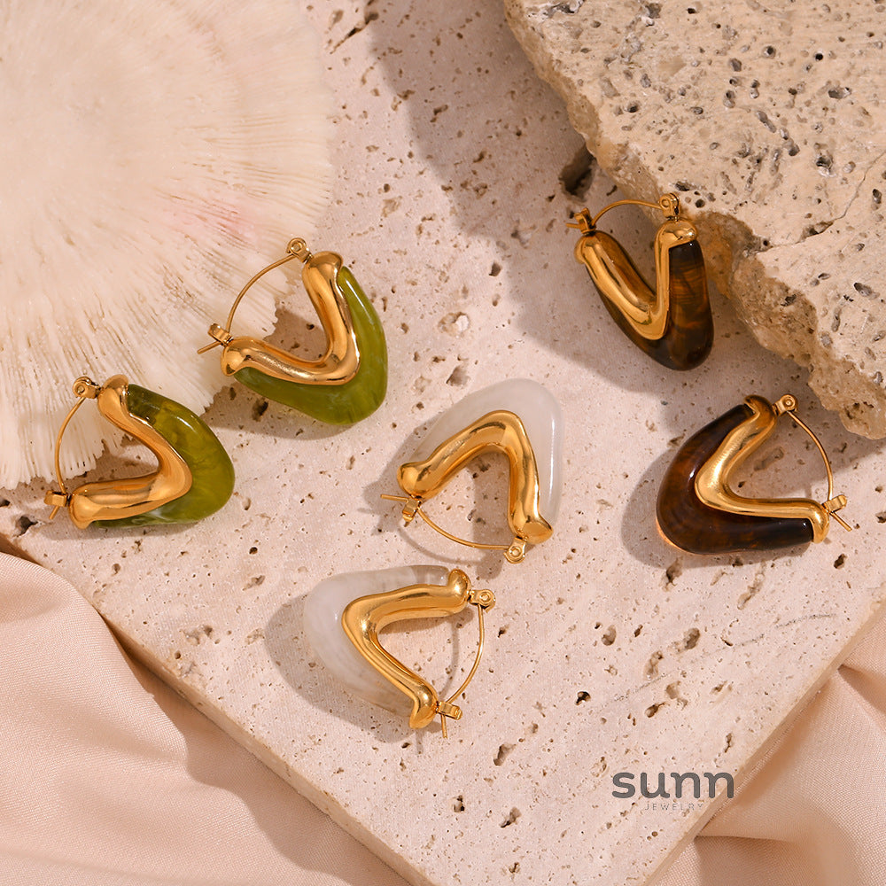 Jaimee Geometric Drop Earrings [ABKSD042]