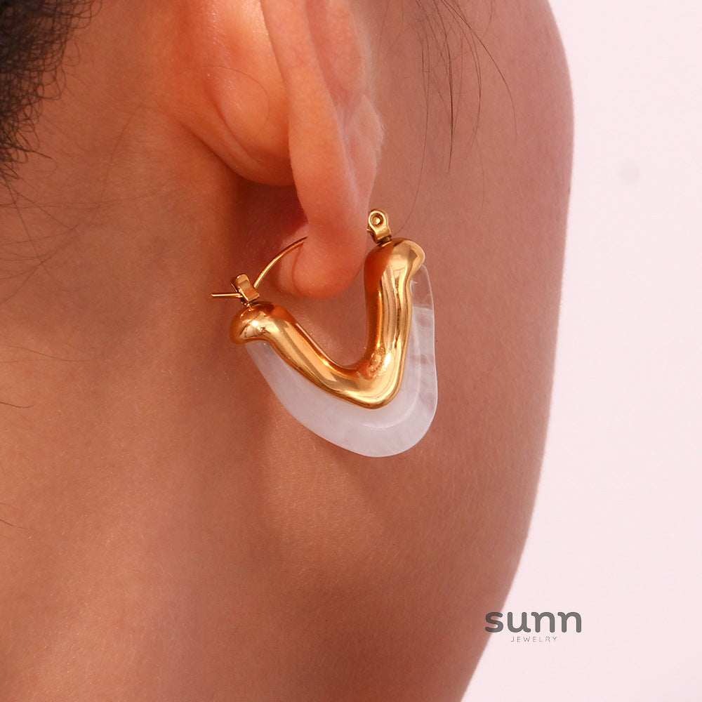 Jaimee Geometric Drop Earrings [10P6RGSO]