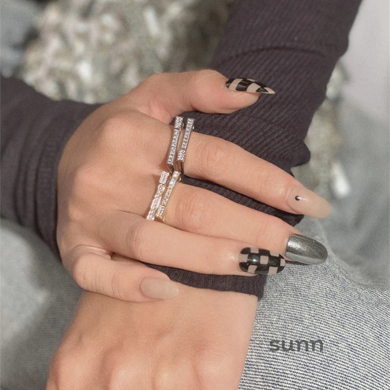 Jala Layered Zirconia Ring