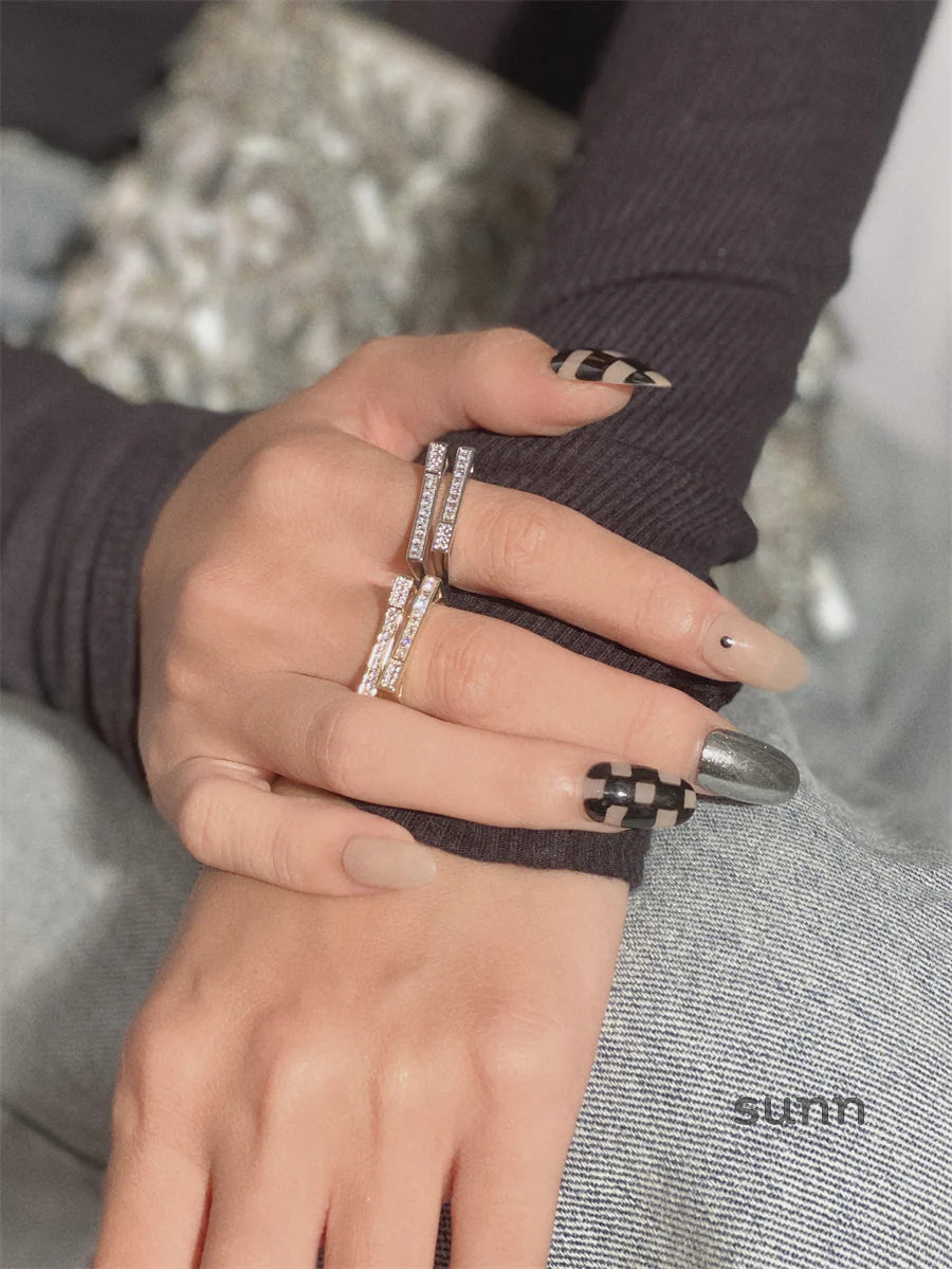 Jala Layered Zirconia Ring
