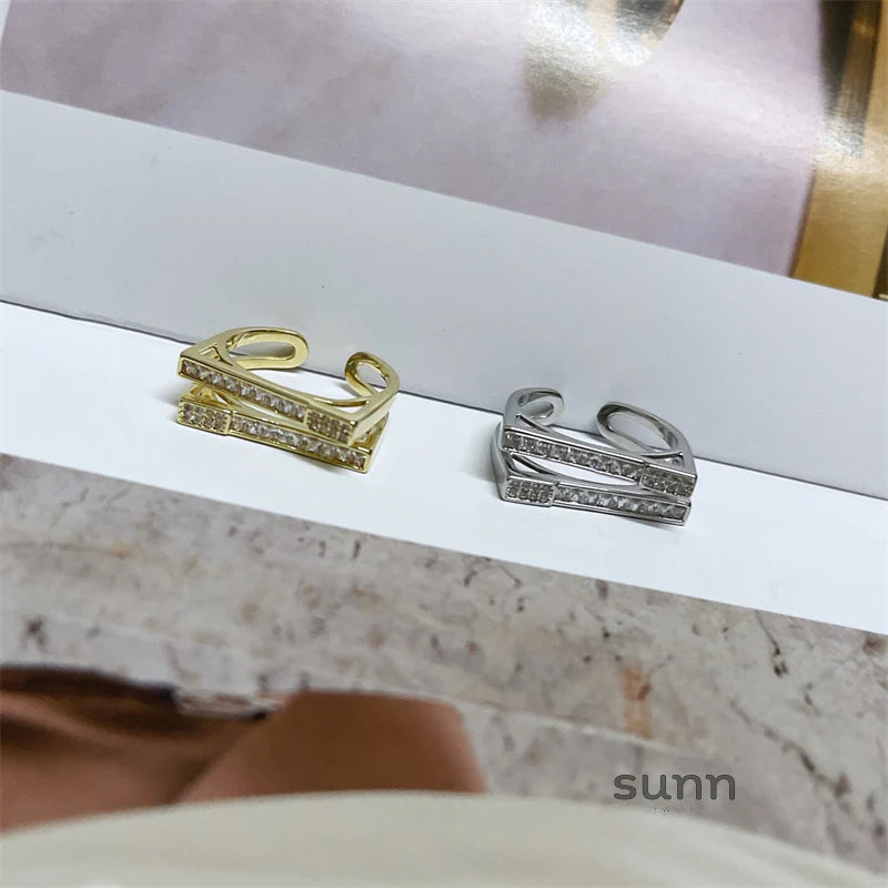 Jala Layered Zirconia Ring
