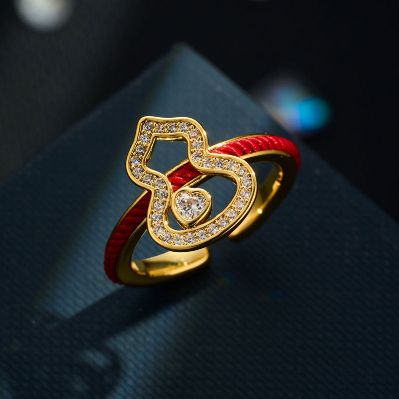 Jalayah Red String Gourd Ring [CEO3GYL2]