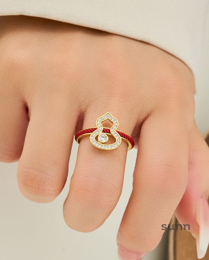 Jalayah Red String Gourd Ring [KXCIB34W]