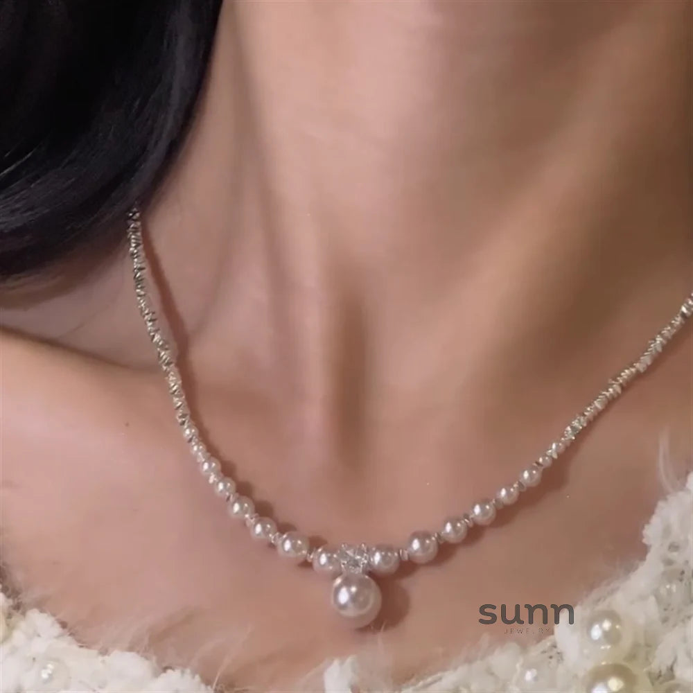 Jalena Delicate Pearl Necklace