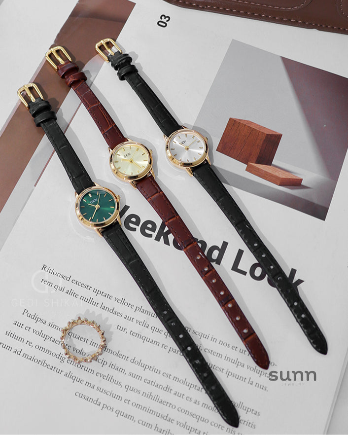 Jaleyah Petite Leather Watch [PAJVDUAO]