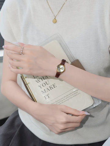 Jaleyah Petite Leather Watch [TTEIKN92]