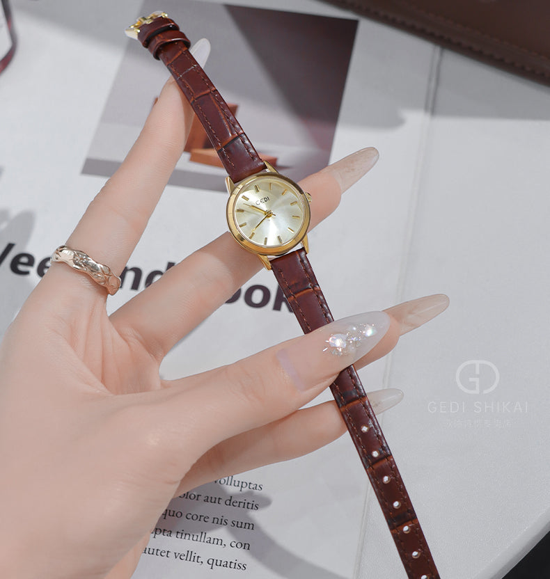 Jaleyah Petite Leather Watch [TSVI65MJ]