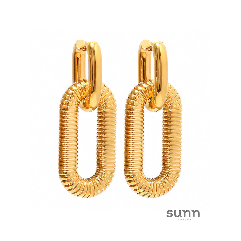 Jaliya Geometric Chain Earrings [4Q8GCGOH]