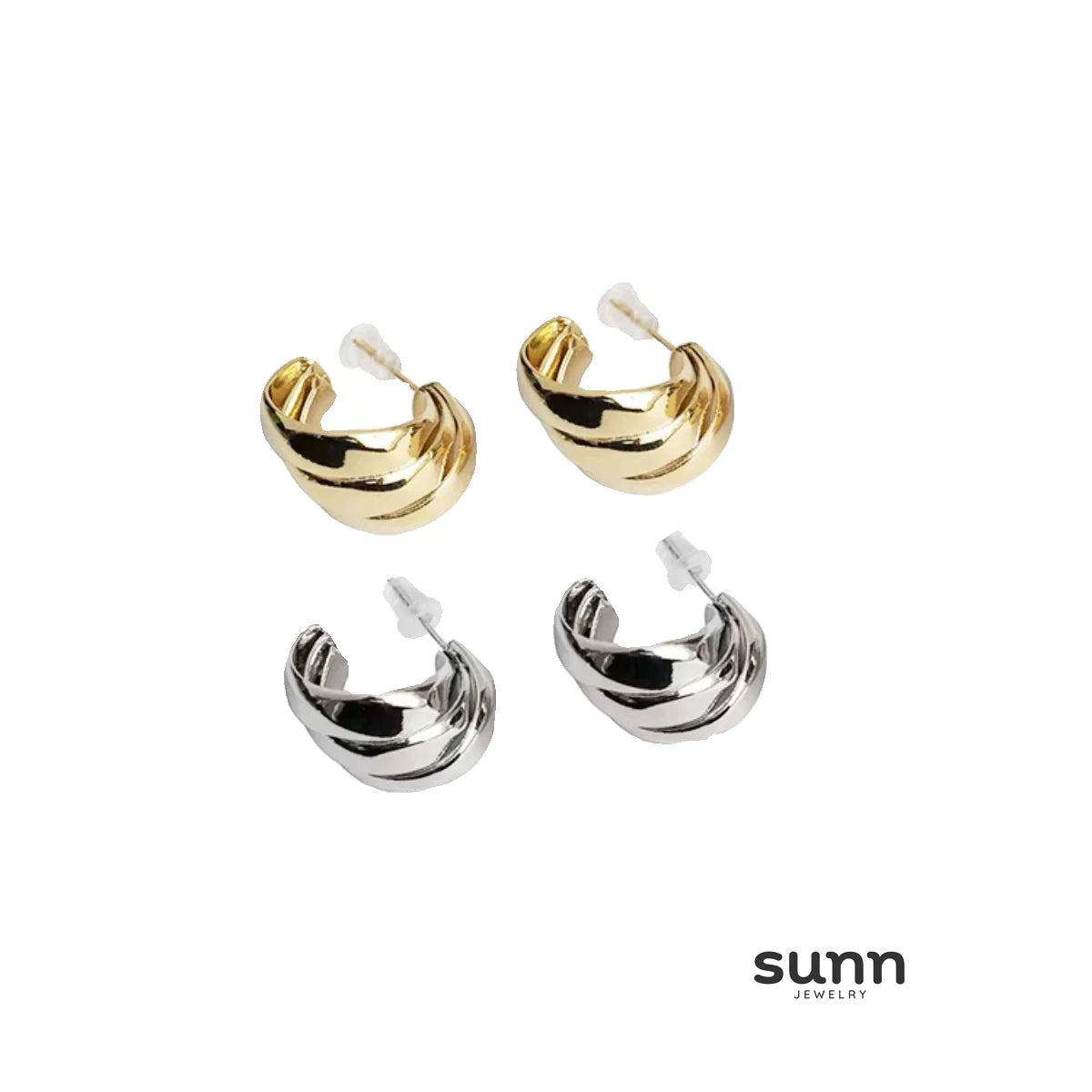 Jaliyah Multi-Layer C-Hoop Earrings