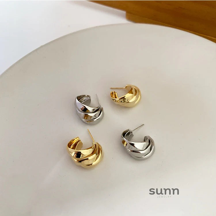 Jaliyah Multi-Layer C-Hoop Earrings