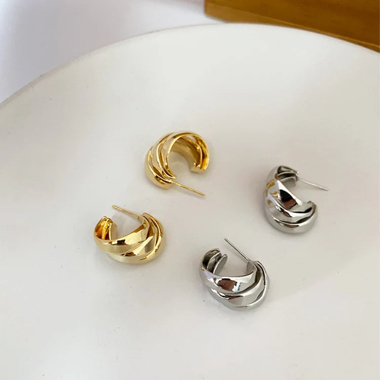 Jaliyah Multi-Layer C-Hoop Earrings