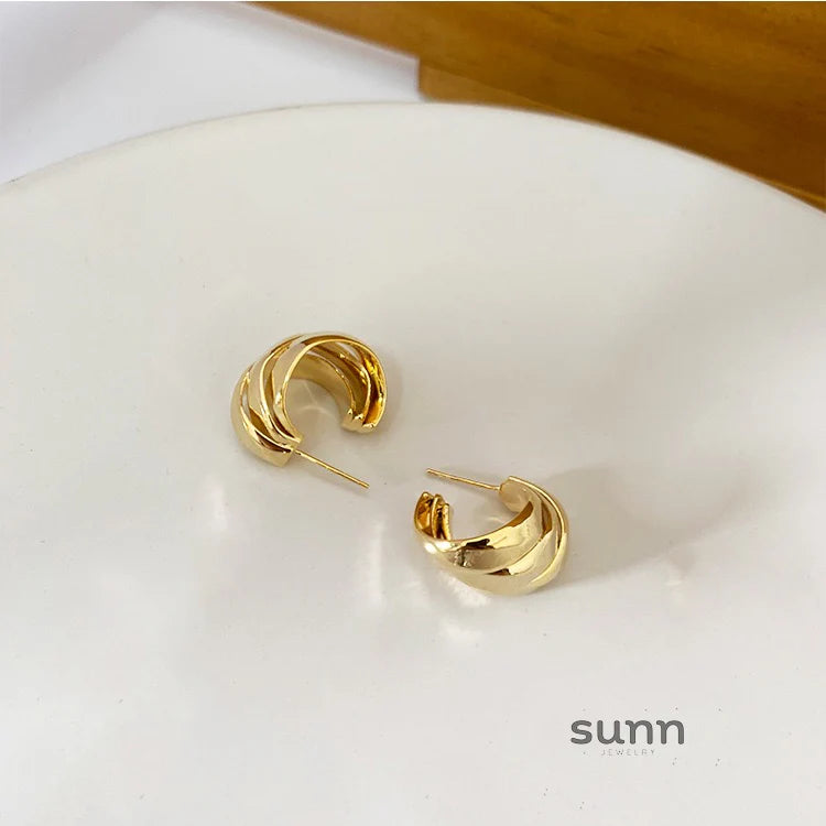 Jaliyah Multi-Layer C-Hoop Earrings