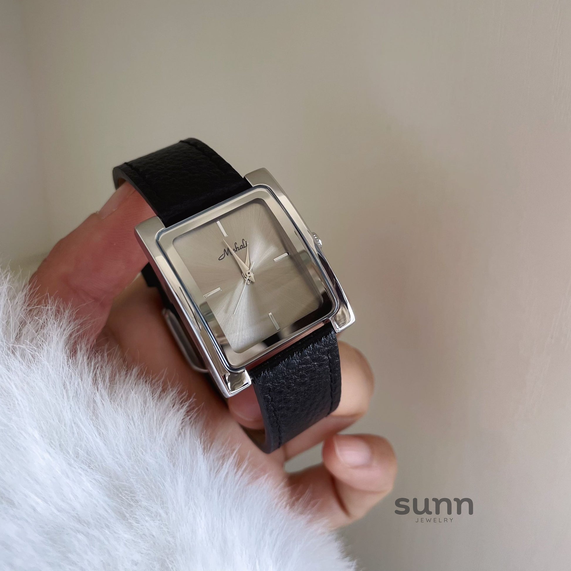 Jameson Square Leather Watch [096CVI5P]