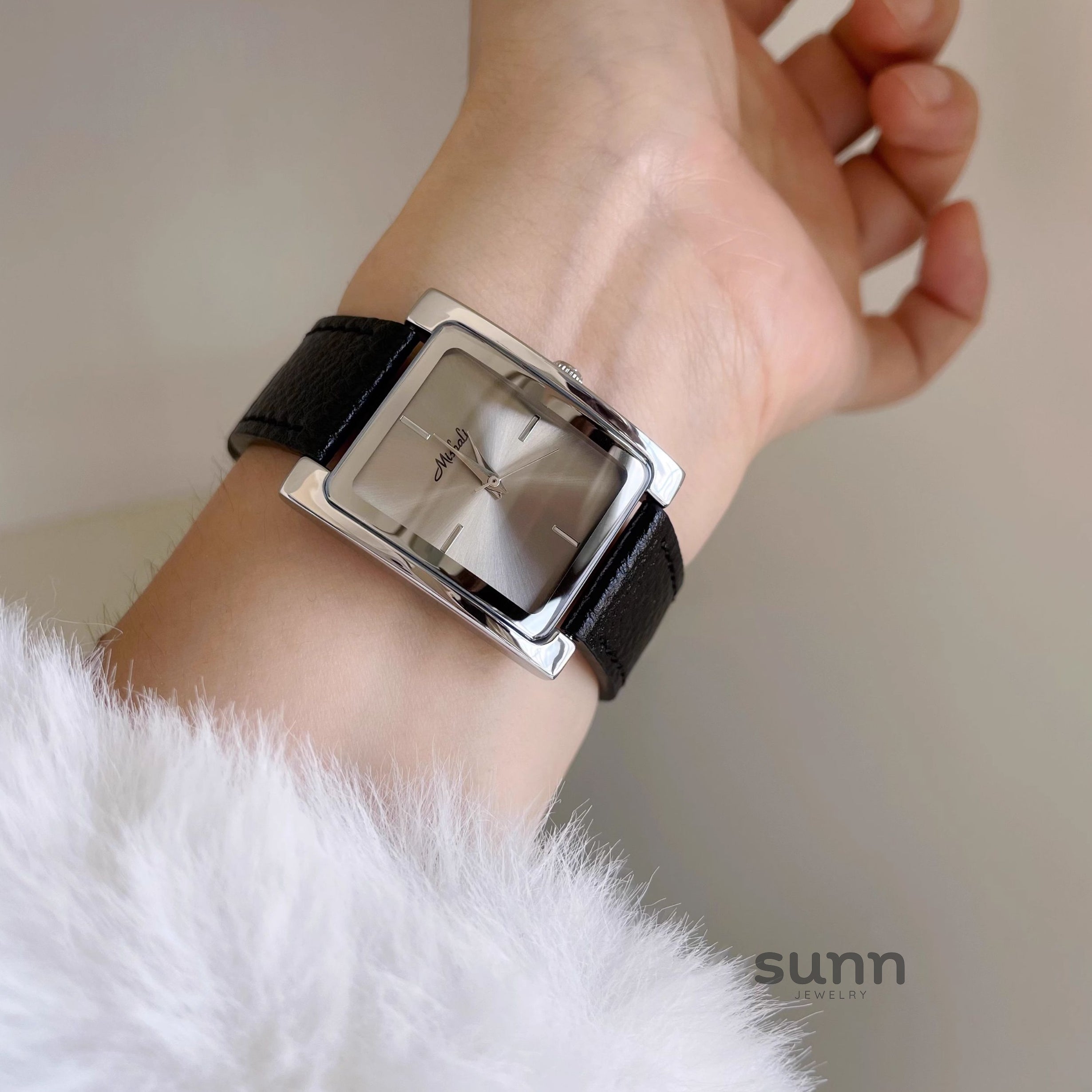 Jameson Square Leather Watch [172AD0ZI]