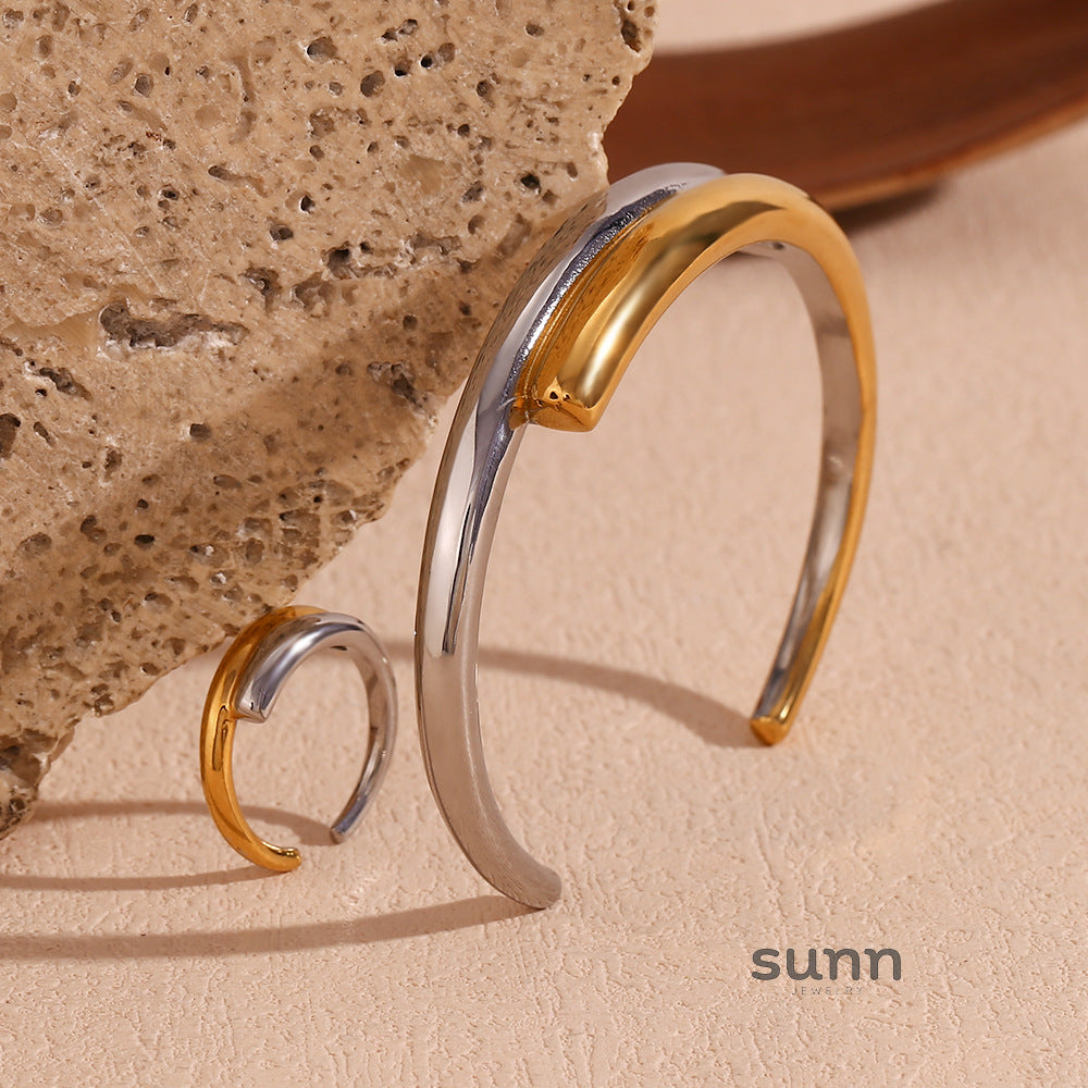 Jamia Two-Tone Intertwined Bracelet [PU8WML5Q]