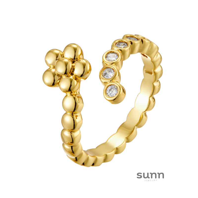 Jamiah Glossy Petal Ring [TT677G8S]