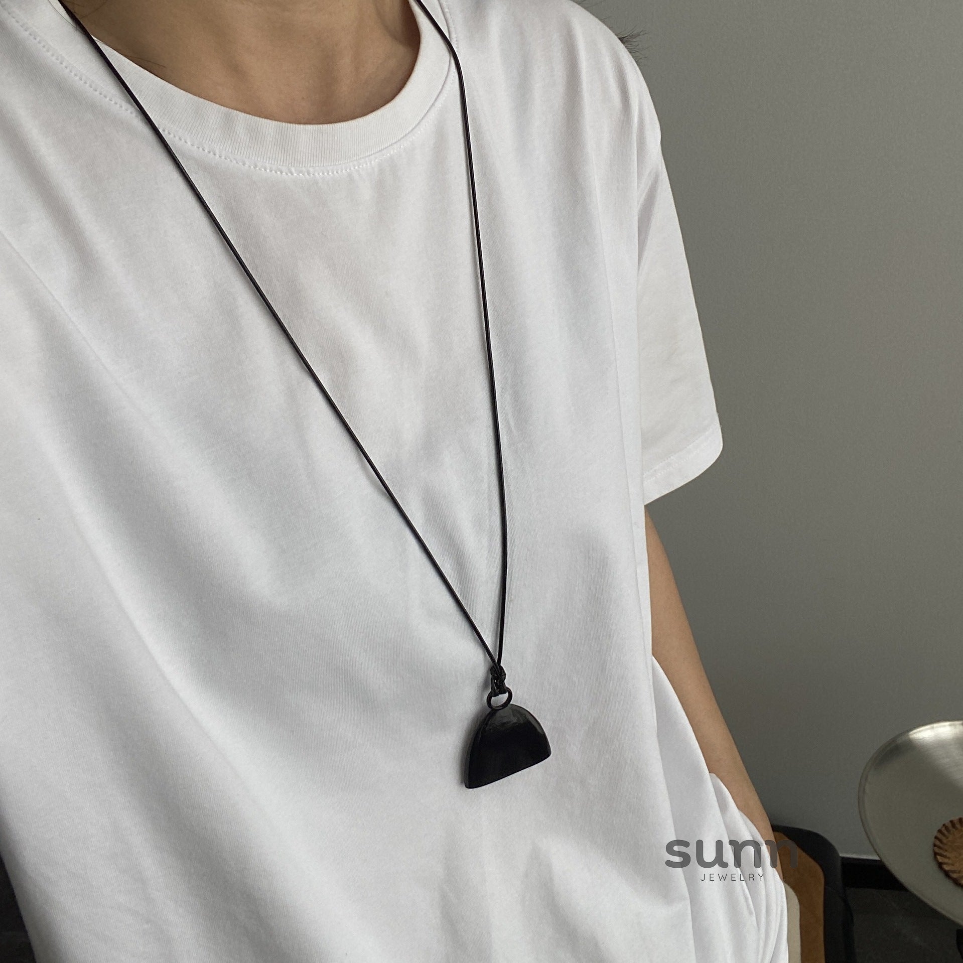 Jamiah Retro Triangle Necklace [5DS87QVC]