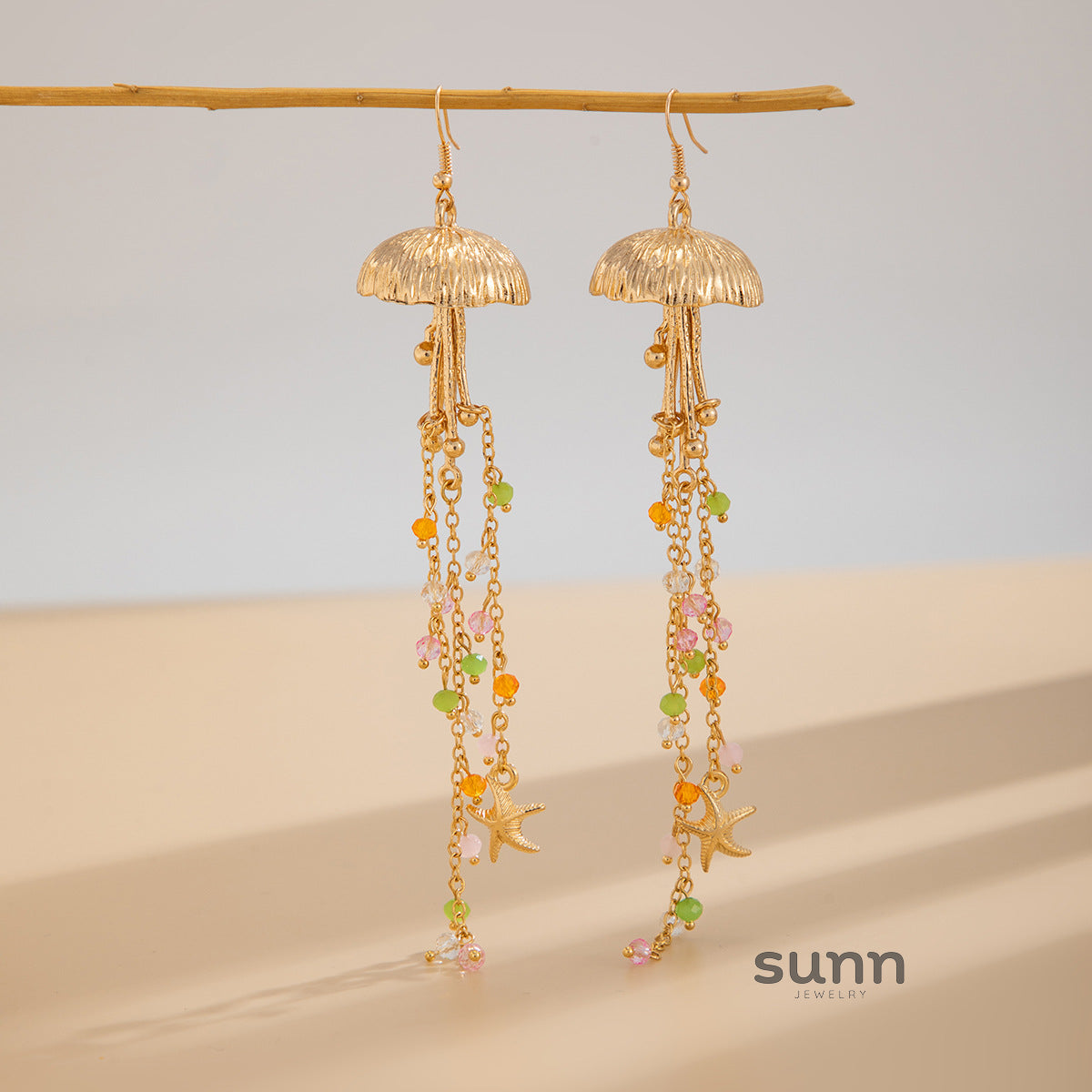 Jamilah Ocean Charm Tassel Earrings [1S9U0G9B]