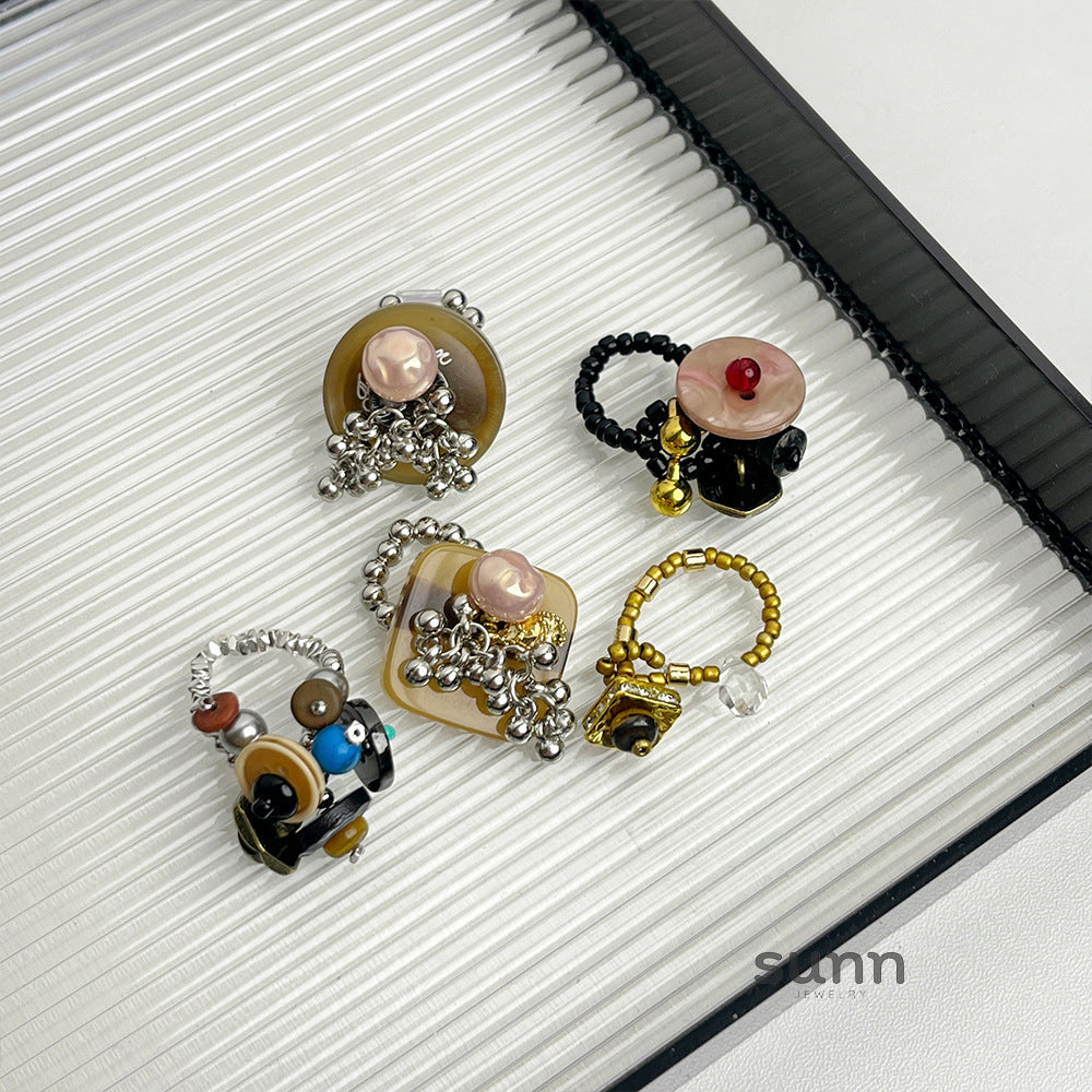 Jamileth Beaded Shell Ring [SCX5GS1Q]