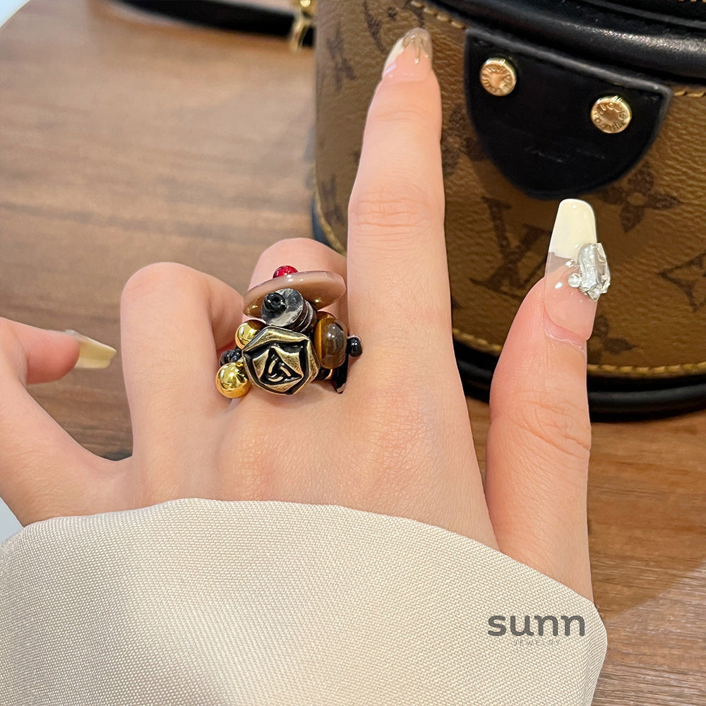Jamileth Beaded Shell Ring [6ZOQRX47]