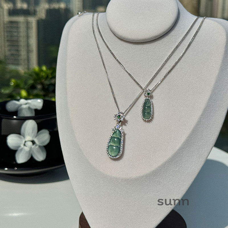 Jamiyah Chalcedony Peace Bean Necklace [WH310LB6]