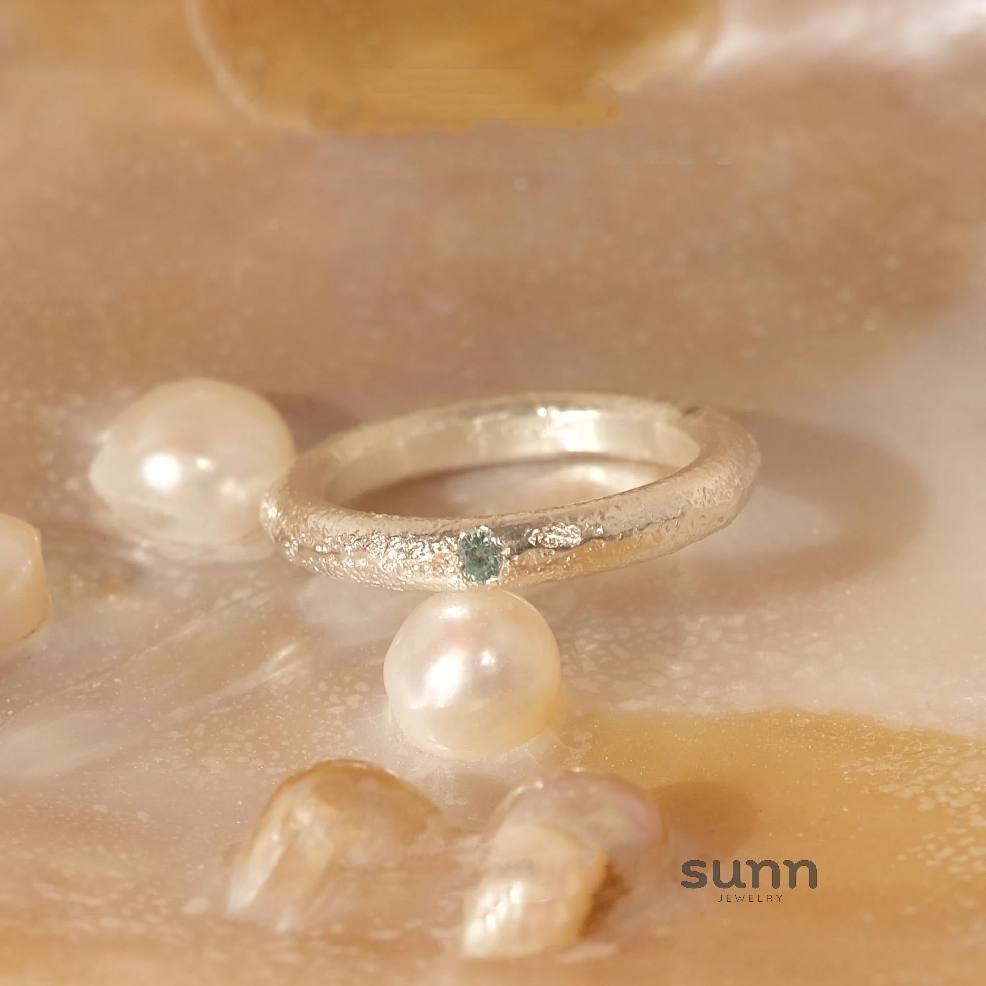 Jamya Sterling Aquamarine Ring [U9HR11RW]