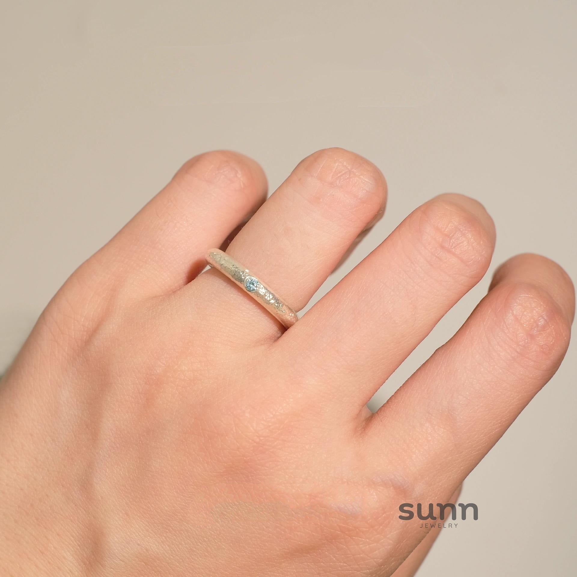 Jamya Sterling Aquamarine Ring [04CH8DM7]