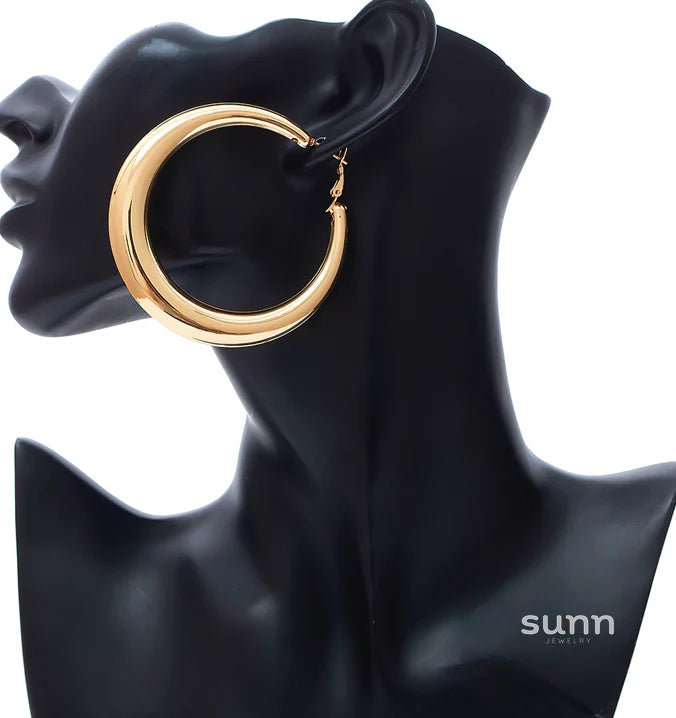 Jamyah Oval Hoop Earrings