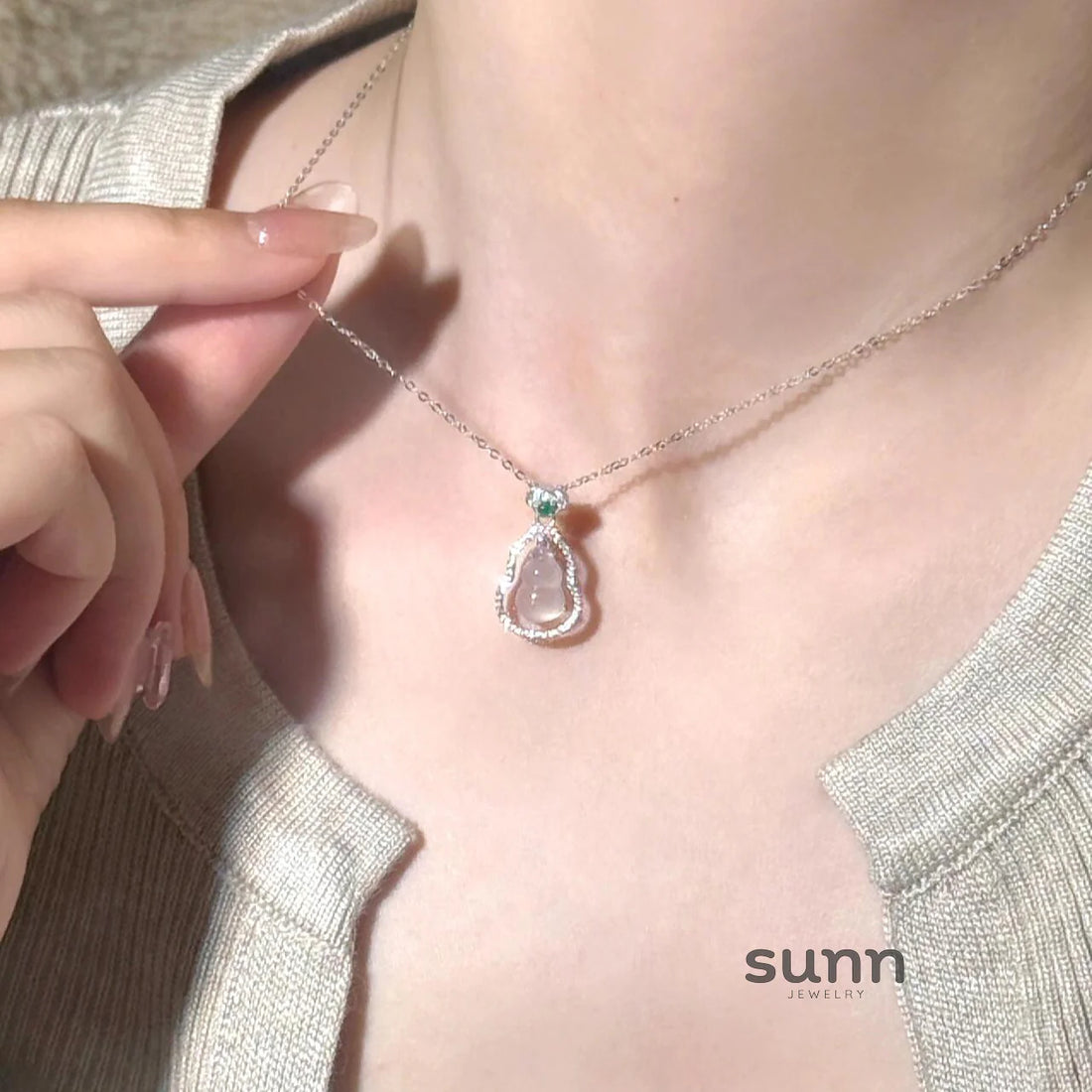 Jane Celestial Chalcedony Necklace