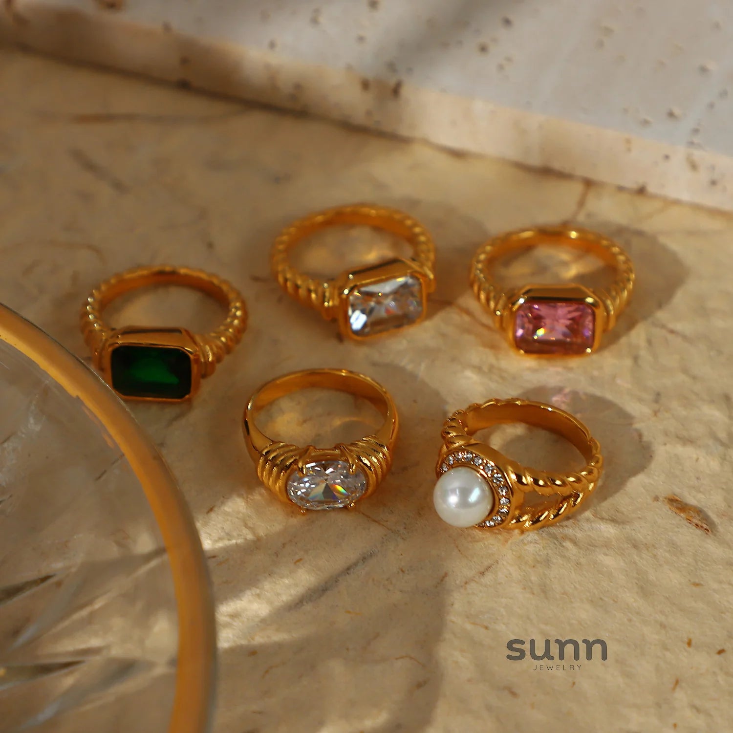Jane Zircon Stacking Rings