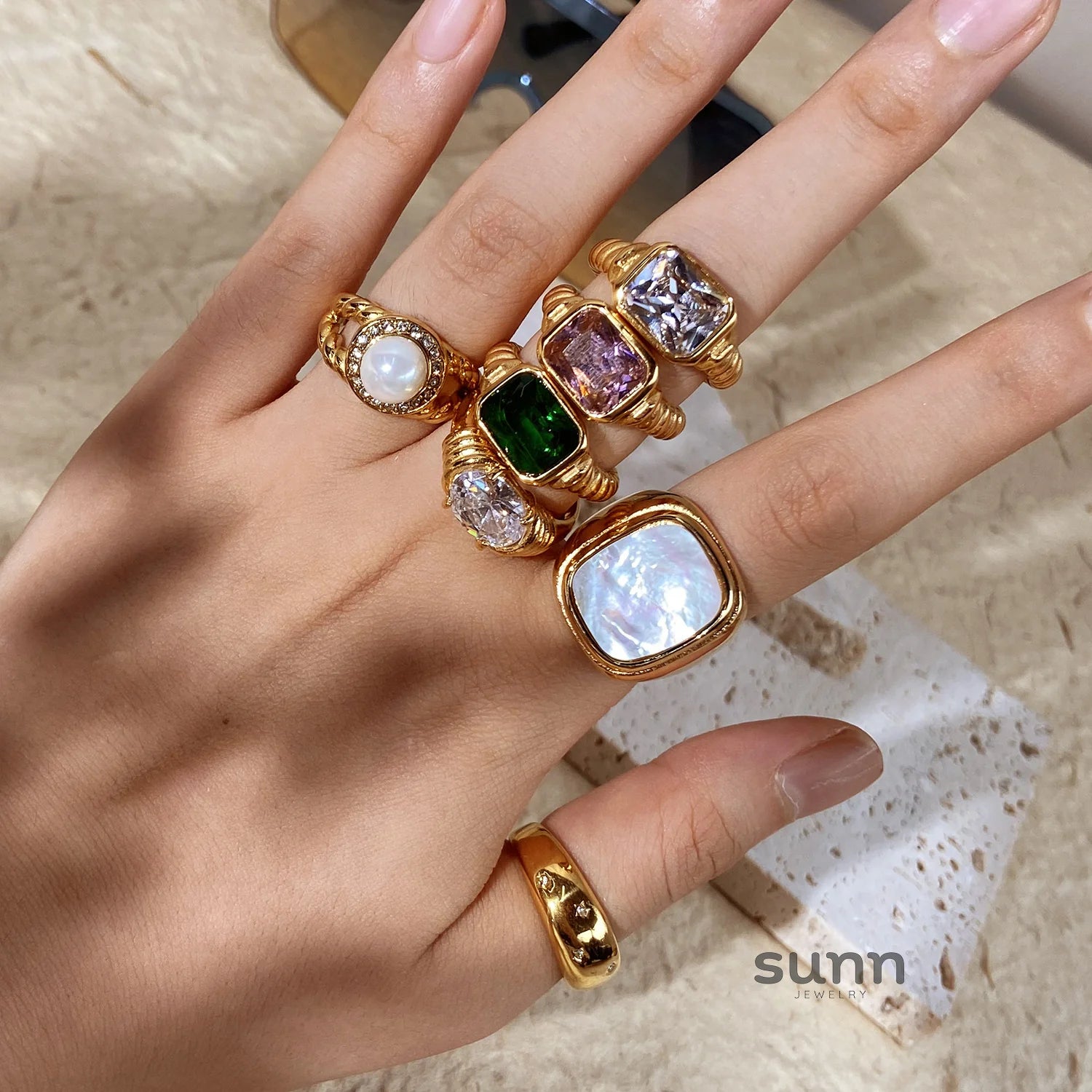 Jane Zircon Stacking Rings