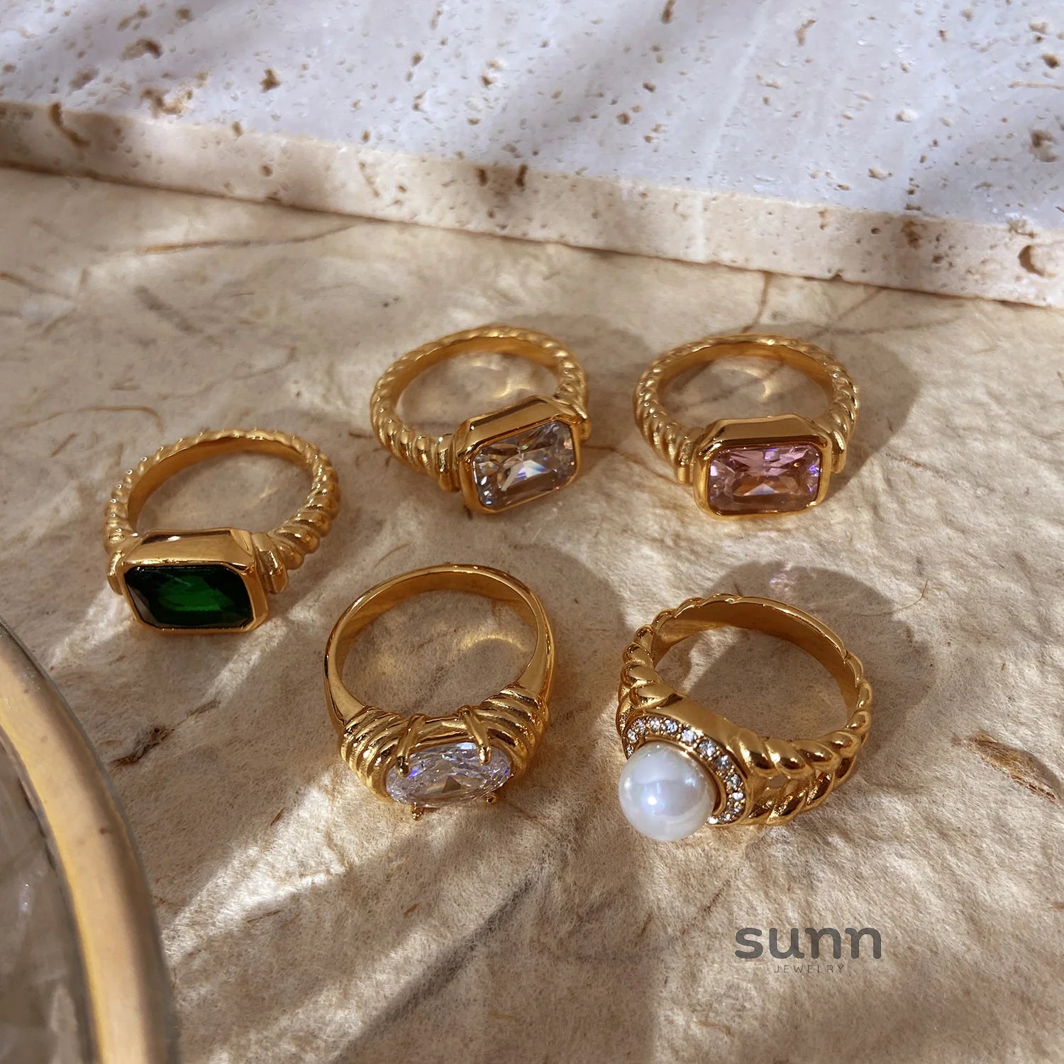 Jane Zircon Stacking Rings