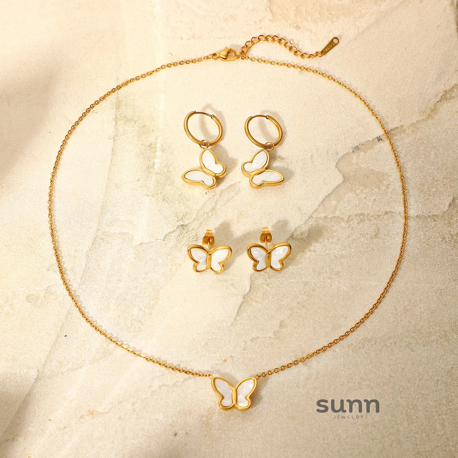Janelle Butterfly Mother-of-Pearl Set