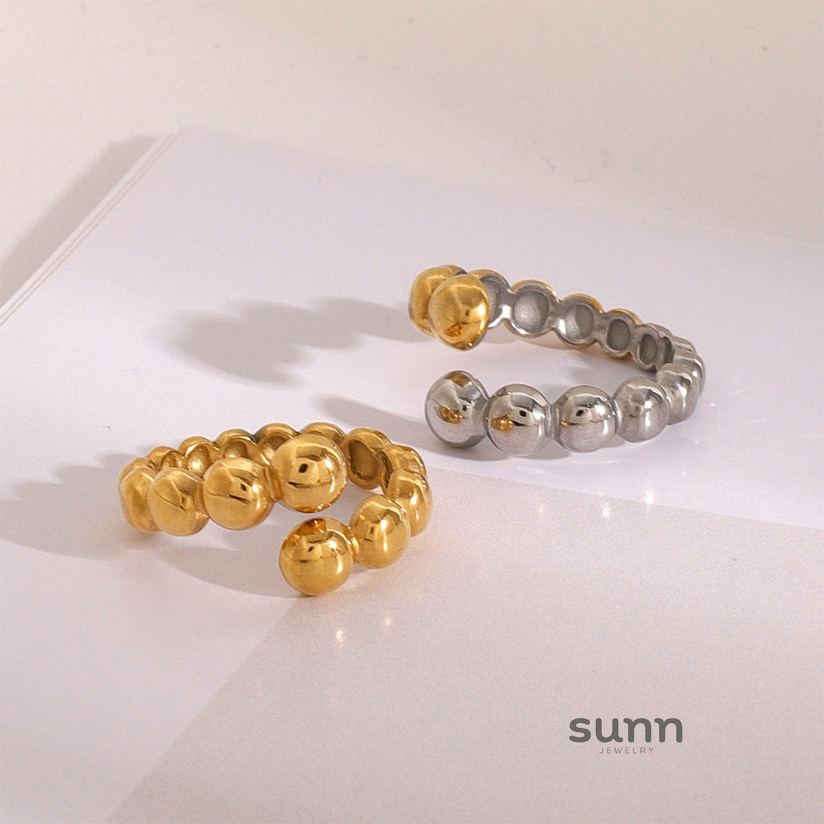 Janelly Dainty Pearl Stacking Rings [D5NC38FZ]