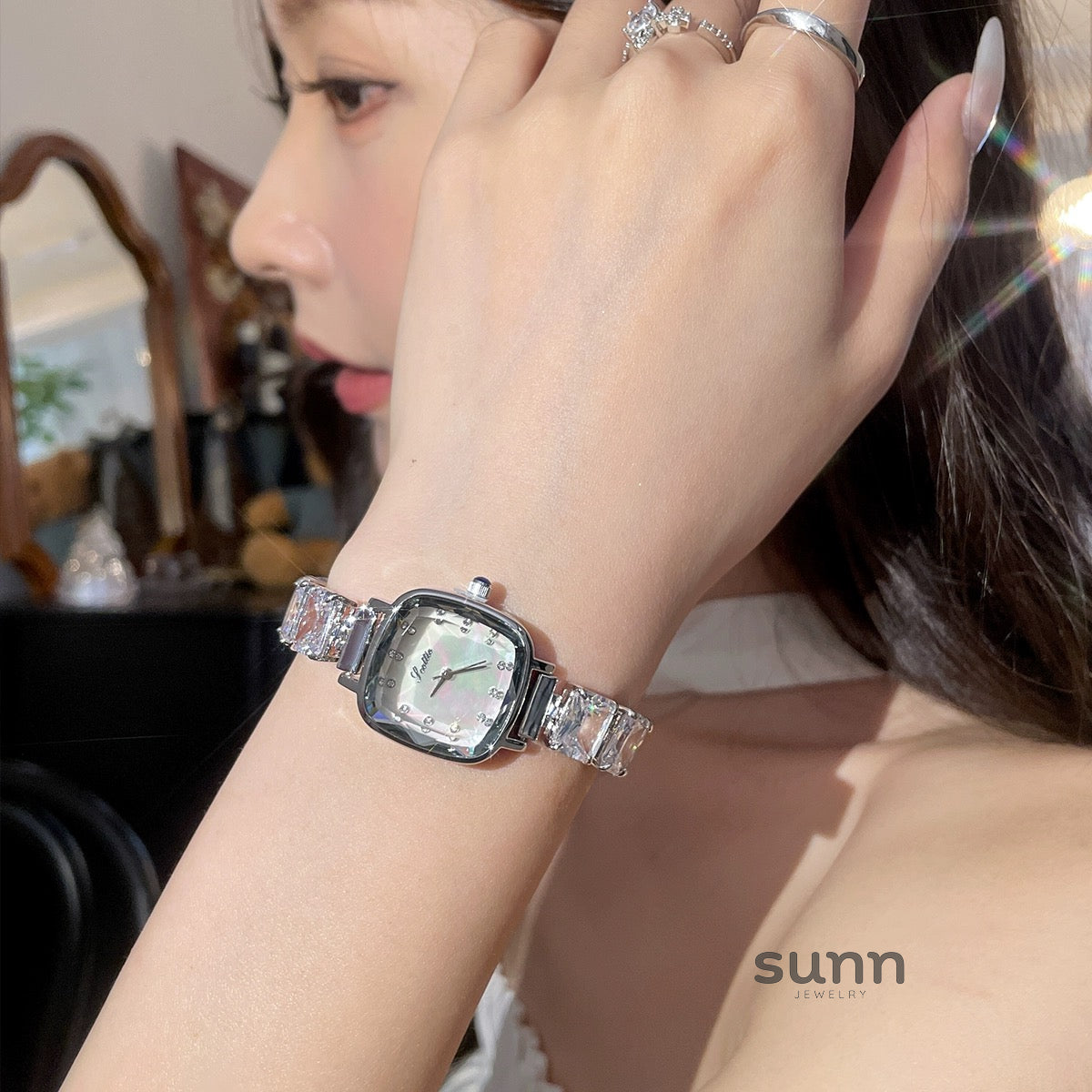 Janelly Square Bracelet Watch [6WZ80NEK]