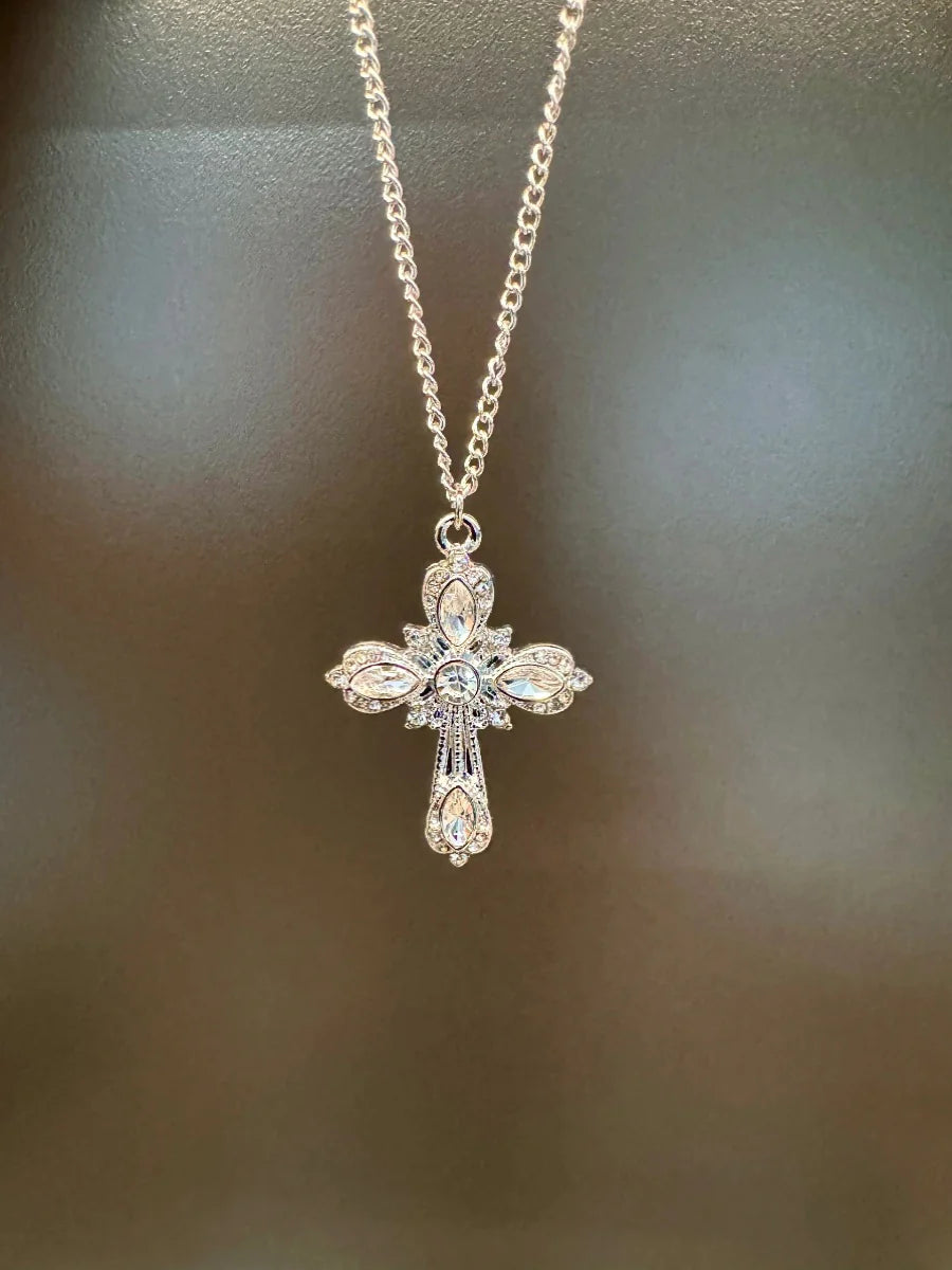 Janessa Crystal Cross Necklace