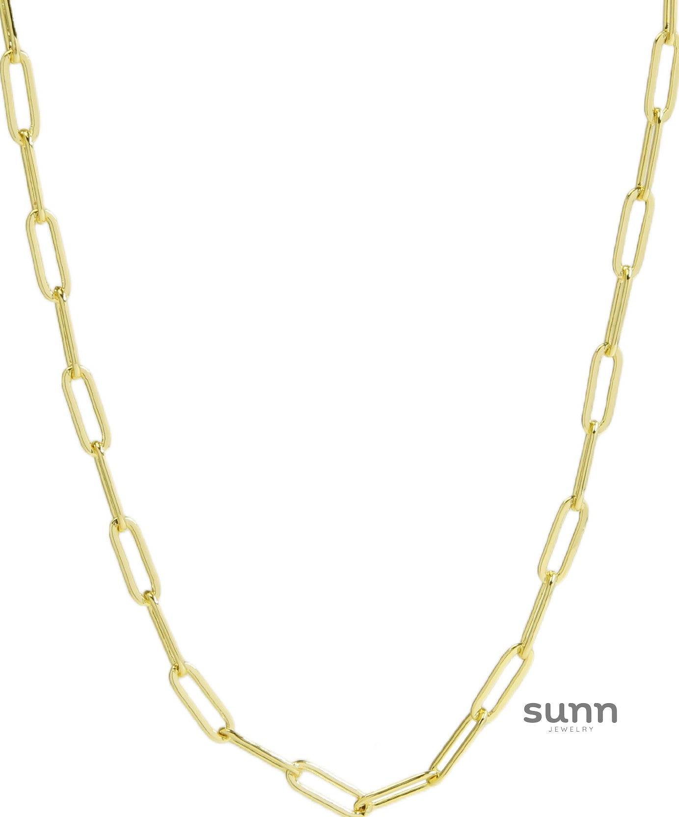 Janessa Gold Paperclip Necklace [NBDGA816]