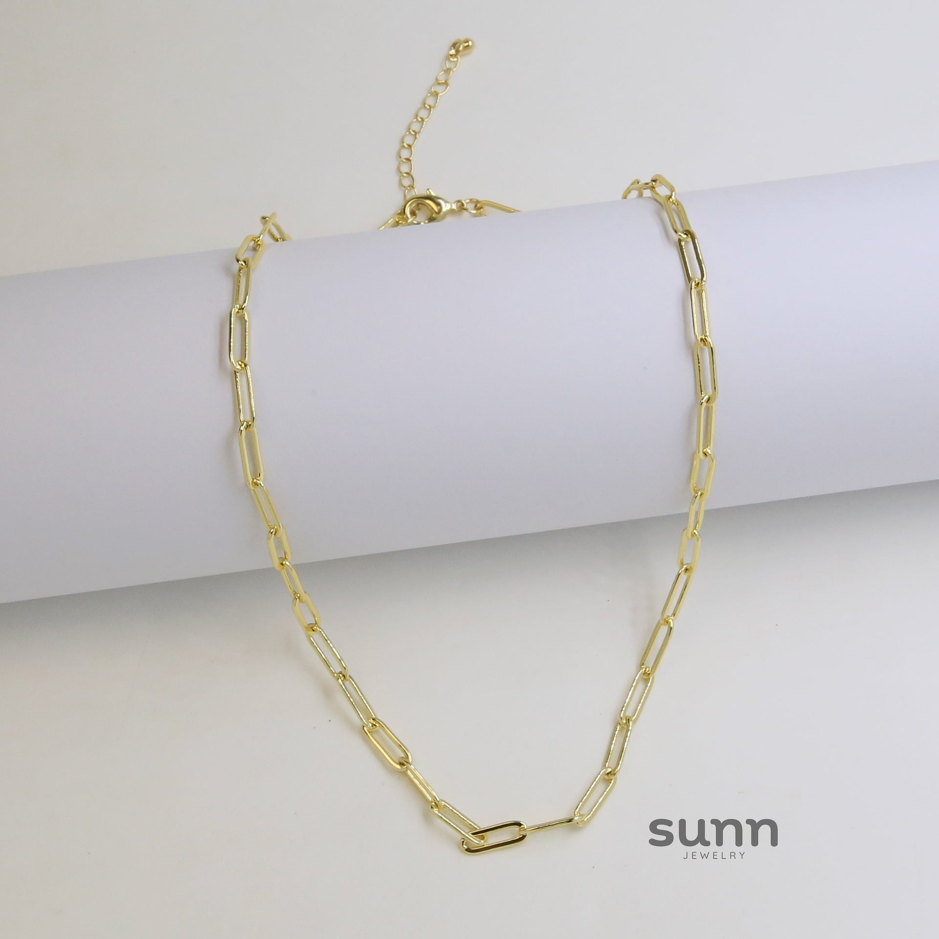 Janessa Gold Paperclip Necklace [NKMBDCQY]