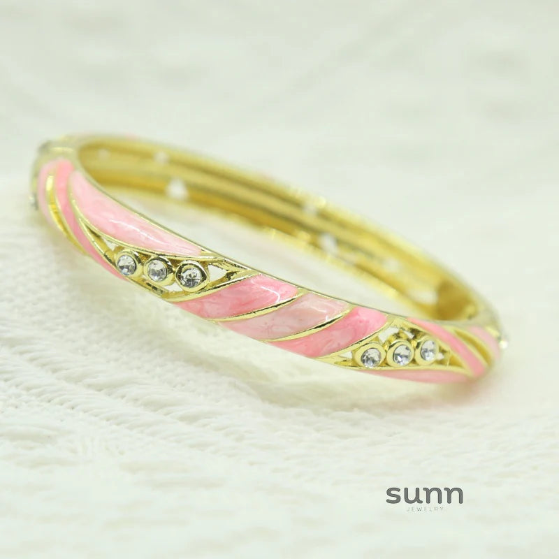 Janice Floral Enamel Bangle