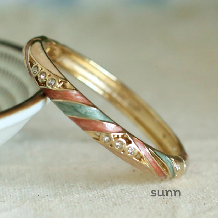 Janice Floral Enamel Bangle