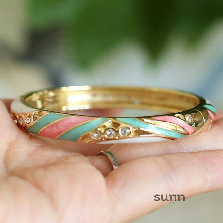 Janice Floral Enamel Bangle