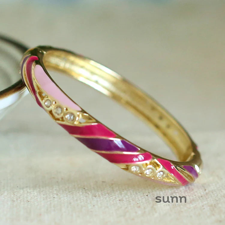 Janice Floral Enamel Bangle